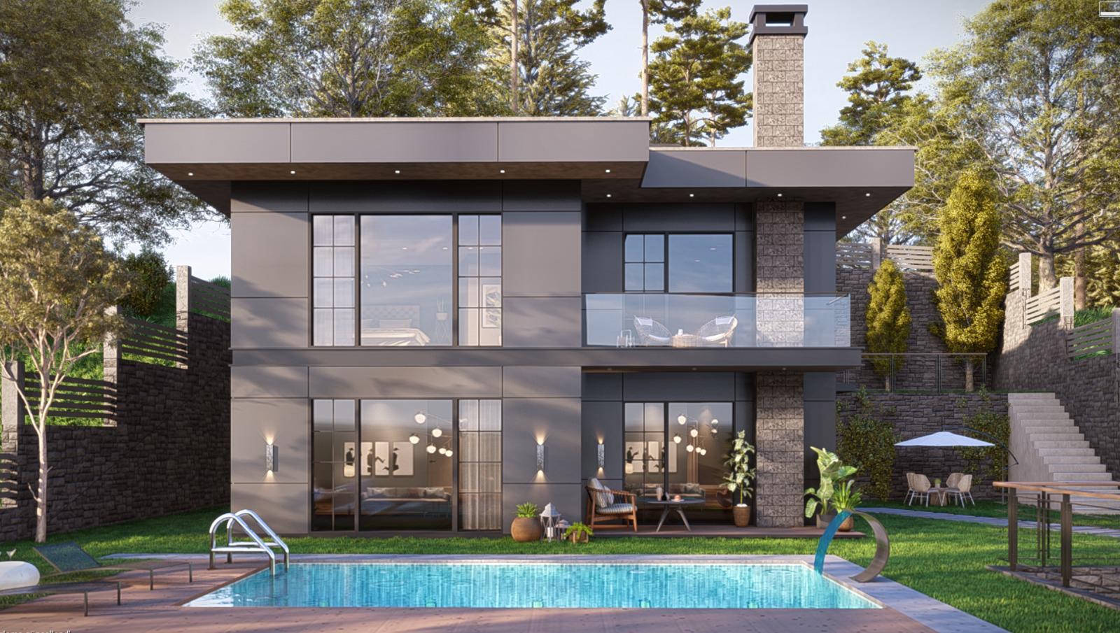 Doğancılı Villa – Havuz Cephesi görsel 1